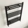 Naples Premium Matt Black Straight Heated Towel Rail 800x600mm