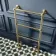 Gibraltar Floor Standing Traditional Brushed Brass Heated Towel Rail 915x535mm