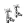Chrome Angled Traditional Manual Radiator Valves (Pair) Standard 15mm