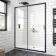 London Matt Black 6mm Sliding Shower Door 1400mm