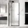Vienna Matt Black Easy Clean 8mm Hinged Shower Door 900mm