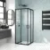London Matt Black 6mm Corner Entry Shower Enclosure 760x760mm
