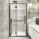 Helsinki Matt Black Premium Easy Clean 8mm Hinged Shower Door 1100mm