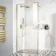 Munich Brushed Brass Framed Easy Clean 8mm Wet Room Shower Glass Panel 900mm