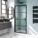 London Matt Black Grid 6mm Bifold Shower Door 900mm
