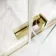 Helsinki Brushed Brass Premium Easy Clean 8mm Hinged Shower Door 1400mm