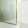 Munich Fluted Effect Brushed Brass Easy Clean 8mm Wet Room Shower Glass Panel 700mm