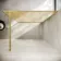 Munich Brushed Brass with Mesh Effect 8mm Wet Room Shower Glass Panel 1200mm