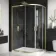London Brushed Brass 6mm Offset Quadrant Shower Enclosure 1200x800mm