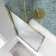 Fiji Easy Clean Fluted Brushed Brass Bath Screen - 800mm