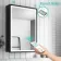 Mia Black Framed Illuminated LED Mirror Cabinet With BLUETOOTH Speaker 710x500mm