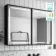 Mia Black Framed Illuminated LED Mirror Cabinet 710x1000mm