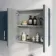Navy Blue Mirror Cabinet 600mm
