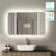 Olivia Brushed Brass Backlit llluminated LED Mirror 600x1000mm
