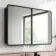 Olivia Black Framed Mirror Cabinet 710x1000mm