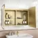 Olivia Matt Brass Illuminated LED Mirror Cabinet 710x1000mm