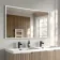 Esme Matt Black Illuminated LED Recessed Mirror Cabinet 700x1200mm