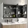 Esme Matt Black Illuminated LED Recessed Mirror Cabinet 700x1200mm