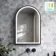 Maya Black Framed Arched Illuminated LED Mirror 750x500mm