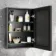 Esme Matt Black Recessed Mirror Cabinet 600x450mm