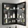 Esme Battery Operated Matt Black Illuminated LED Mirror Cabinet 700x500mm