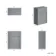 Monaco Dove Grey Back To Wall Toilet Unit 600mm