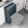 Inky Blue Slimline Back To Wall Toilet Unit 500mm