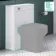 Mersey Gloss White Slimline Back To Wall Toilet Unit 500mm