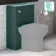 Crete Fluted Mystic Green Slimline Back To Wall Toilet Unit 500mm