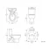 Georgia Cloakroom Wall Hung Basin and Toilet Set - Left Handed