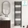 Naples Electric Premium Matt Black Straight Heated Towel Rail 1600x450mm