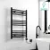Barcelona Electric Matt Black Straight Heated Towel Rail 1000x600mm