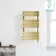 Santorini Electric Brushed Brass Flat Panel Heated Towel Rail 800x450mm