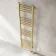 Barcelona Electric Brushed Brass Straight Heated Towel Rail 1600x400mm