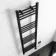 Barcelona Electric Matt Black Straight Heated Towel Rail 1400x400mm