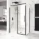 Stockholm Matt Black Easy Clean 8mm Frameless Sliding Shower Enclosure 1200x800mm