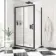 Hamburg Matt Black Easy Clean 8mm Sliding Shower Enclosure 1000x800mm - Easy Fix