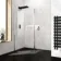 Copenhagen Easy Clean 8mm Wet Room Shower Glass 1100mm & 250mm Pivotal Return Panel