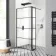 Munich Matt Black Grid 8mm Wet Room Shower Glass 1000mm & 250mm Pivotal Return Panel