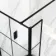 Munich Matt Black Grid 8mm Wet Room Shower Glass 700mm & 250mm Pivotal Return Panel