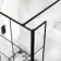 Munich Matt Black Grid 8mm Wet Room Shower Glass 1200mm & 250mm Pivotal Return Panel