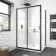 London Matt Black 6mm Sliding Shower Enclosure 1200x700mm