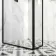 Munich Matt Black Framed 8mm Wet Room Shower Glass 700mm & 250mm Return Panel