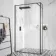 Munich Matt Black Framed 8mm Wet Room Shower Glass 1200mm & 250mm Return Panel
