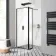 Munich Matt Black Framed 8mm Wet Room Shower Glass 700mm & 250mm Pivotal Return Panel
