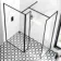 Munich Matt Black Framed 8mm Walk In Shower Enclosure 1000mm & 800mm Glass with Pivotal Return Panel
