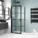 London Matt Black Grid 6mm Bifold Shower Enclosure 760x760mm