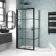 London Matt Black Grid 6mm Bifold Shower Enclosure 900x700mm