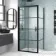 London Matt Black Grid 6mm Bifold Shower Enclosure 900x760mm