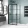 London Matt Black Grid 6mm Bifold Shower Enclosure 900x900mm